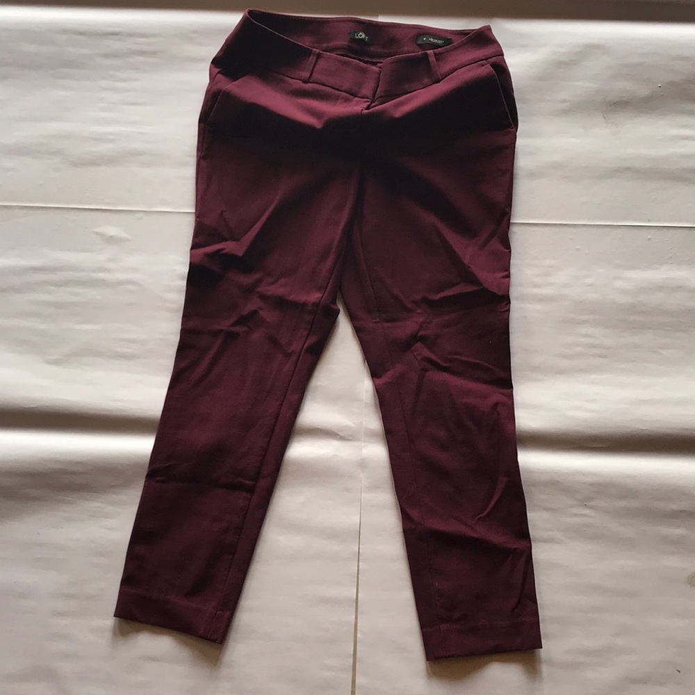 Burgundy Loft Skinny Trousers